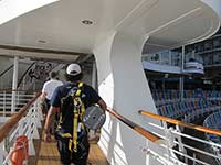 N&U crew onboard the Oasis of the Seas