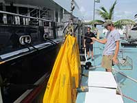 Load Test Aft Davit Aboard Mega Yacht